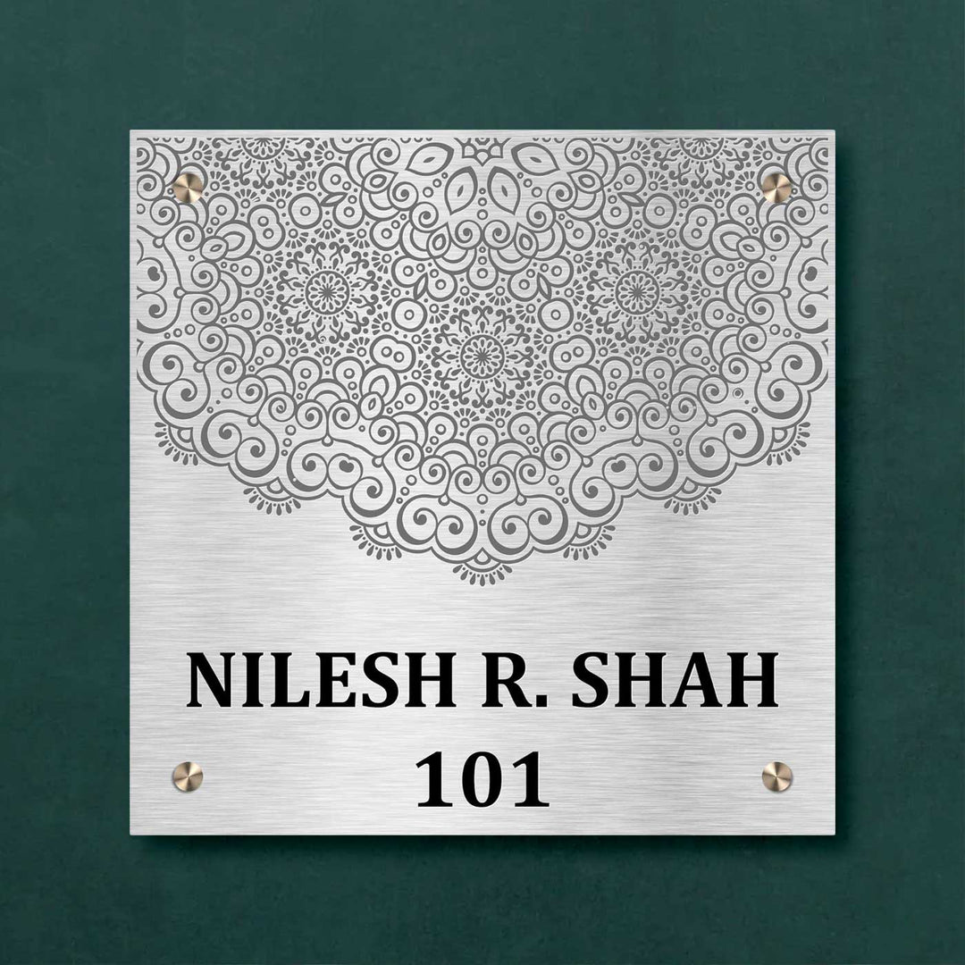 Personalized Engraved Square Stainless Steel Name Plate