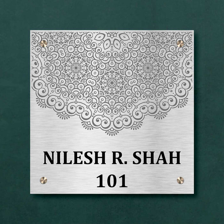 Personalized Engraved Square Stainless Steel Name Plate