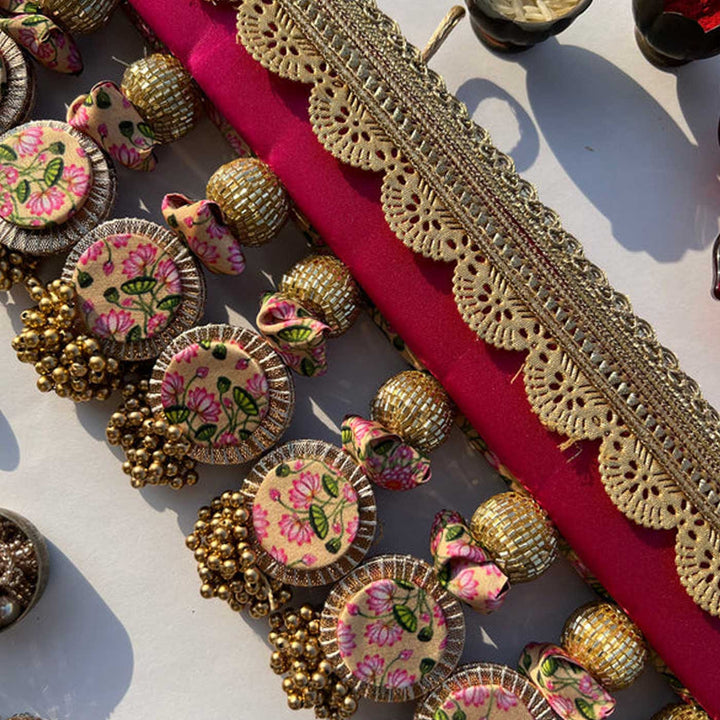 Handmade Sleek Maroon And Bottle Green Navratna Patola Toran