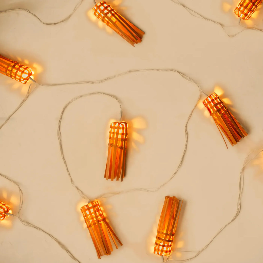 Frill Eco-Friendly Handmade Woven Bamboo LED Fairy Light