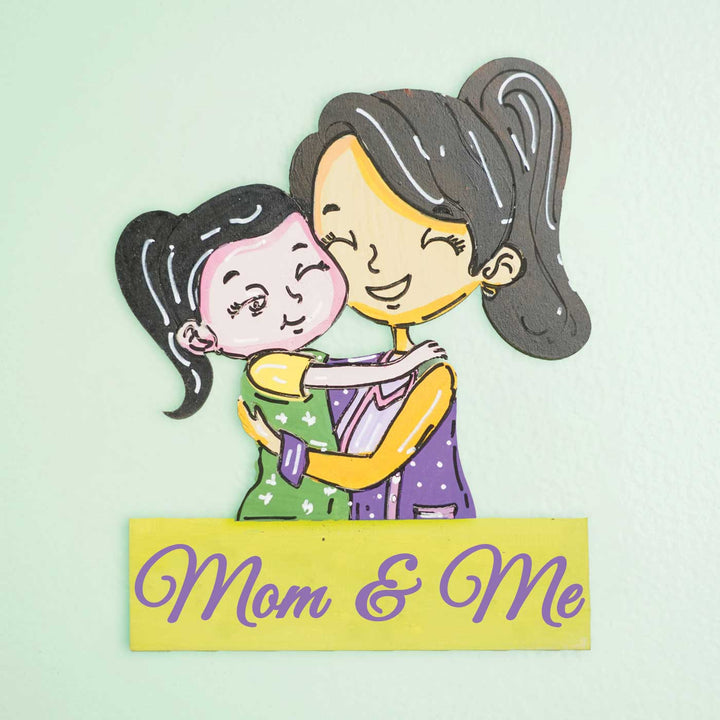 Personalized Mom & Daughter Theme MDF Wood Fridge Magnet For Mothers