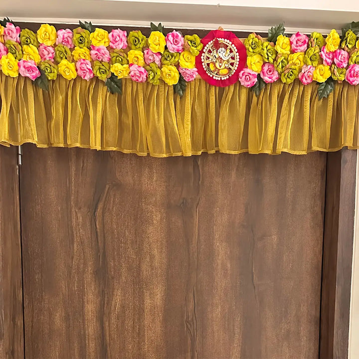 Handmade Multicolor Floral Ganesha Toran