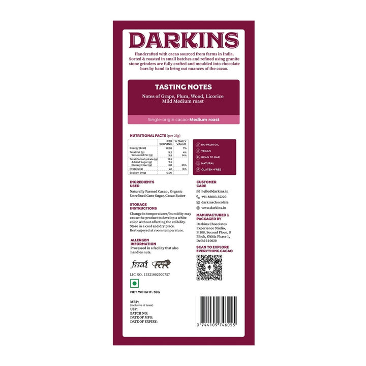 Vegan & Gluten Free | 70% Dark Chocolate From Andhra Pradesh