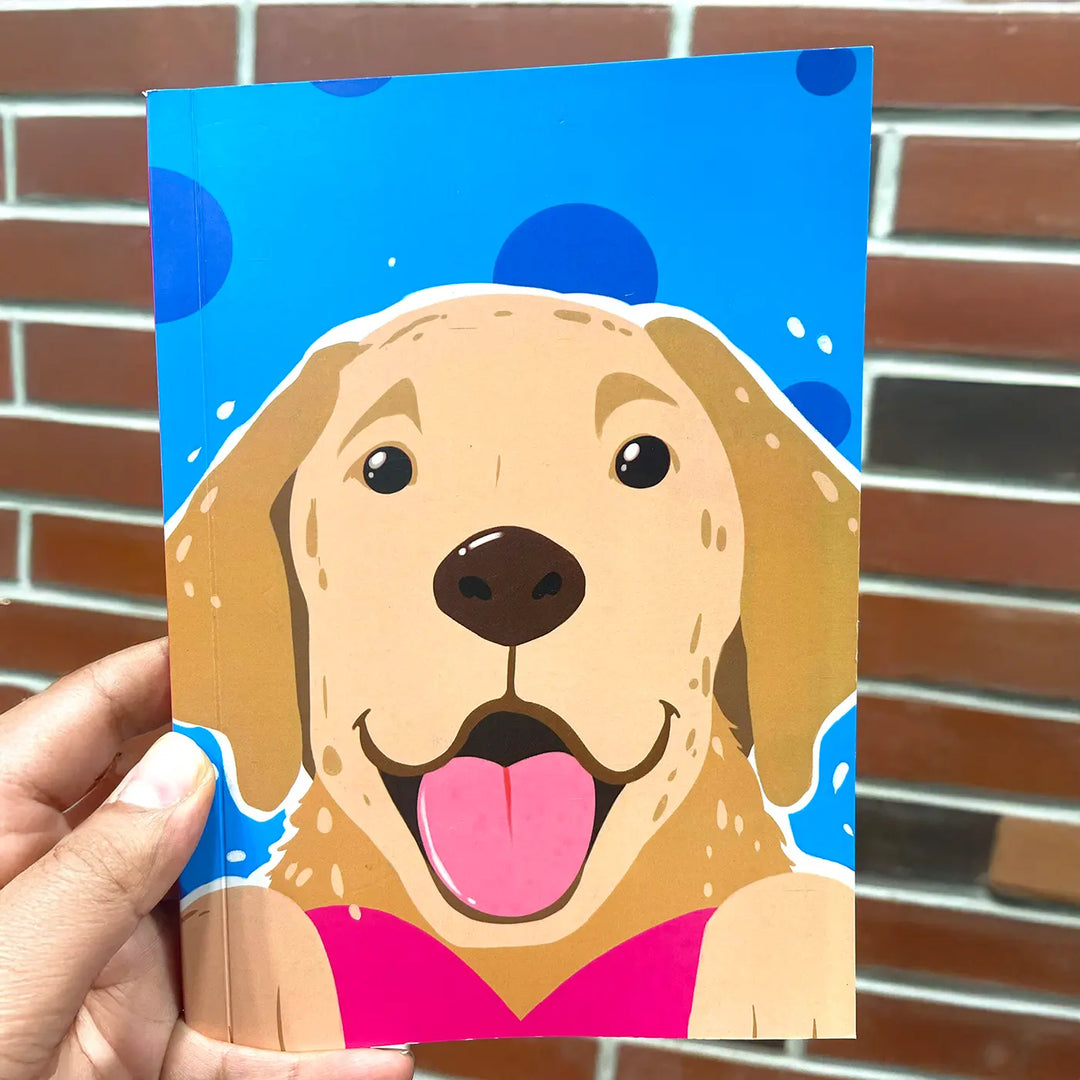 Printed Labrador Theme Ruled Notebook | A5 | 50 Pages