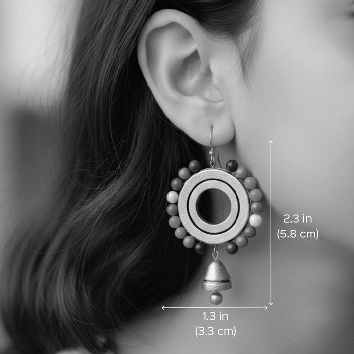 Handmade Boho Halo Terracotta Earrings