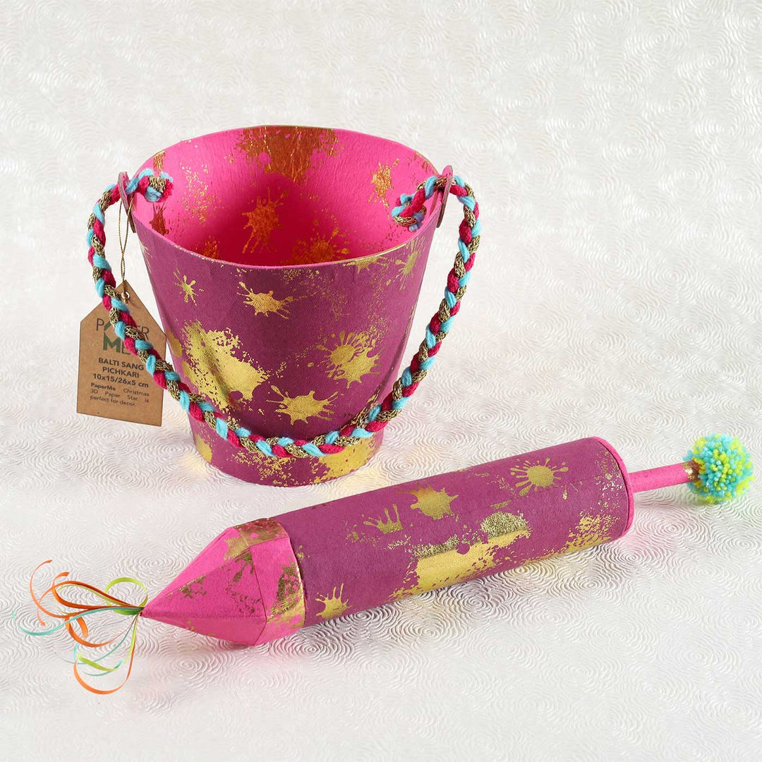 Handmade Balti Sang Pichkari Combo Paper Gift Box