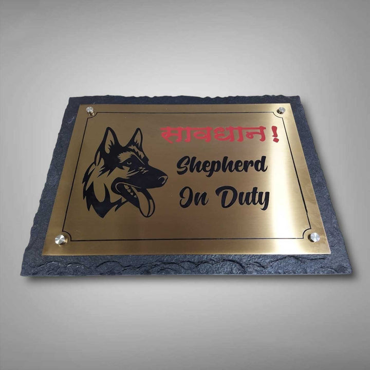 Personalized Engraved Dog Theme Copper Stainless Steel Name Plate For Pets