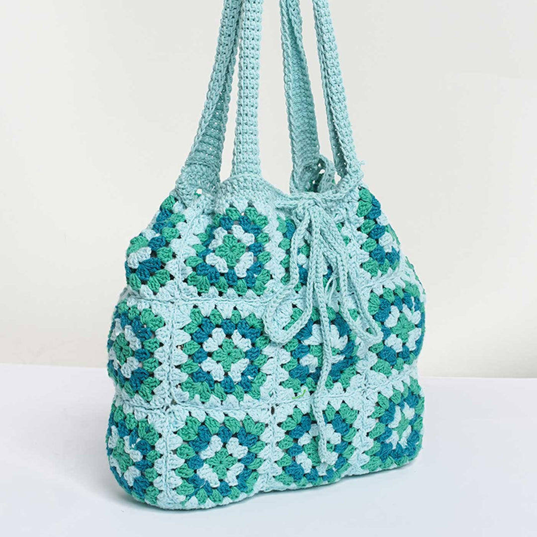 Handmade Crochet The Minty Fresh Cotton Handbag