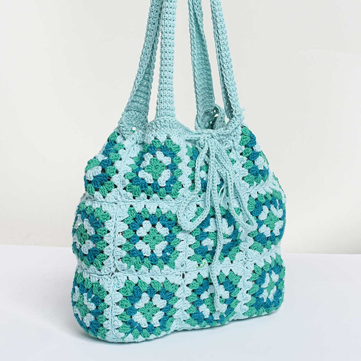 Handmade Crochet The Minty Fresh Cotton Handbag