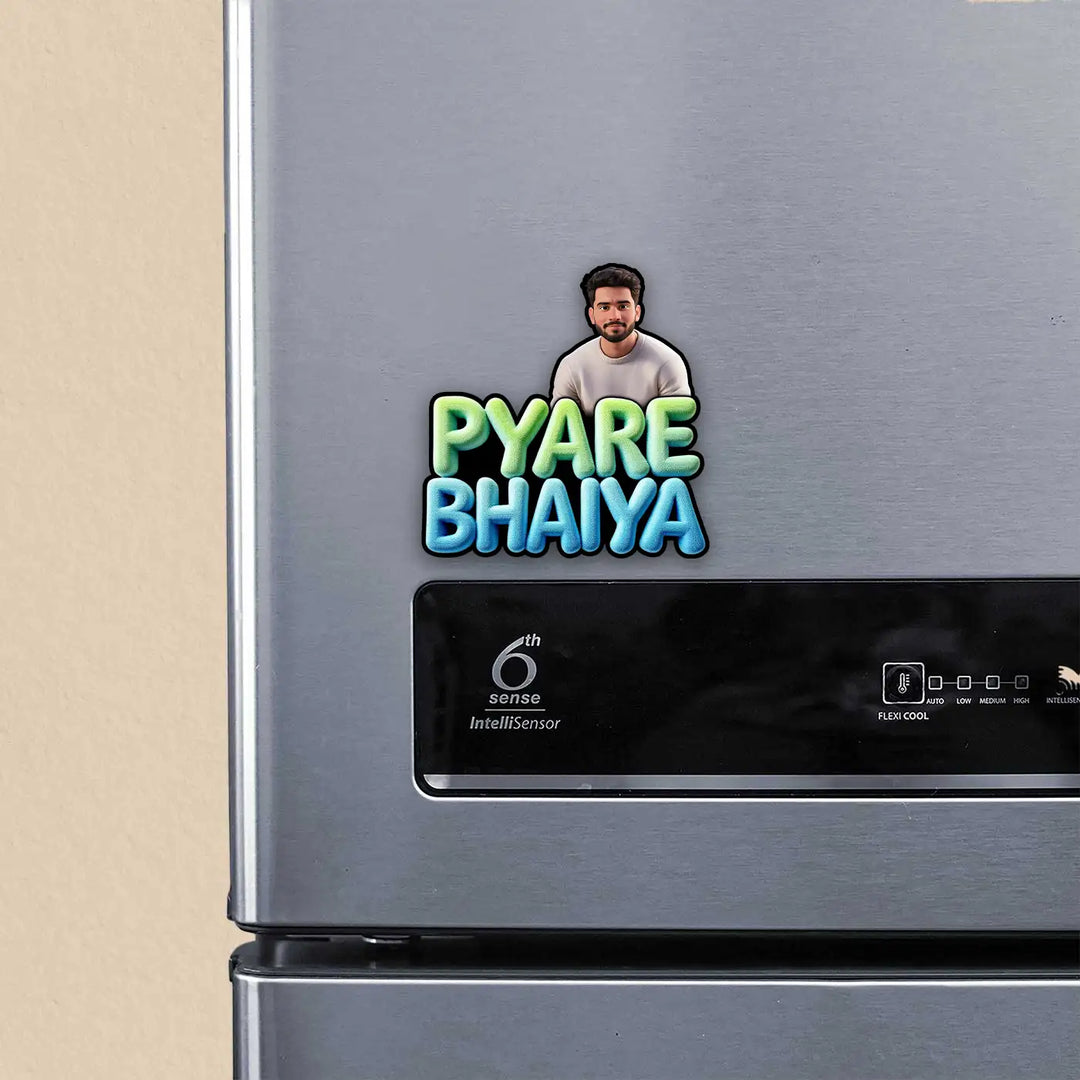 Photo Personalized "Pyare Bhaiya" Acrylic Fridge Magnet