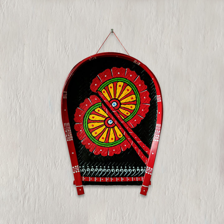 Handpainted Baul Kulo Bengali Themed Bamboo Wall Decor