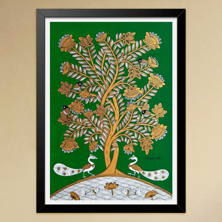 14.5 X 18.5 Inch | Tree Of Life Paper Phad Painting