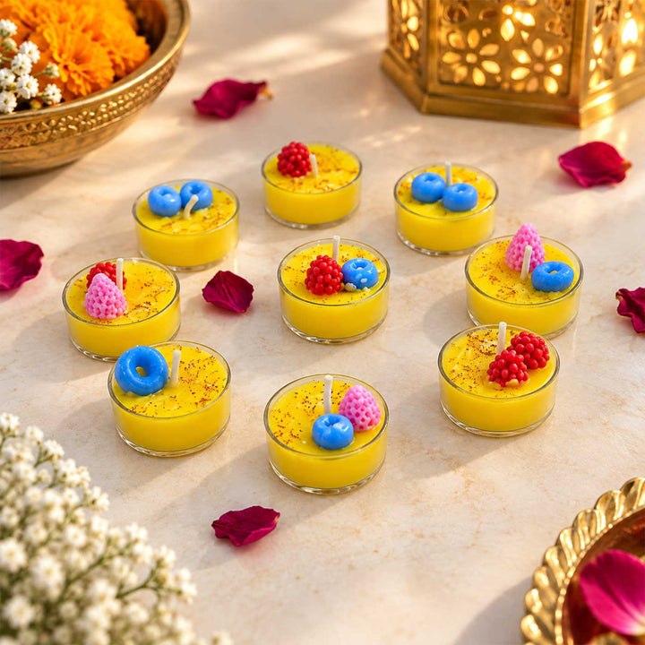 10 pc | Handmade Berry Bliss Scented Soy Wax Tealight Candle