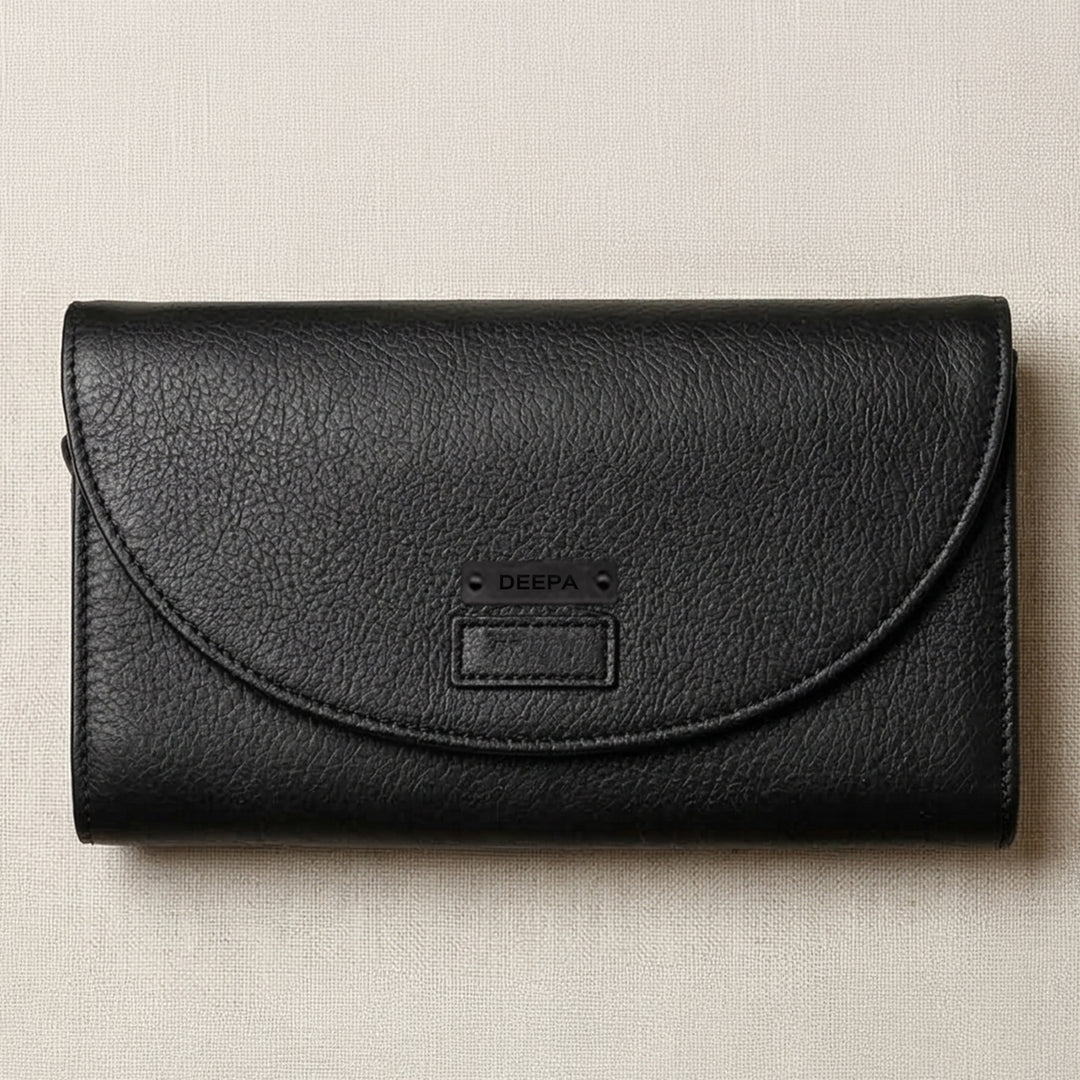 Personalized Black Becky Leather Wallet