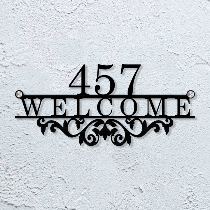 Personalized Laser Cut Classic Design Steel Name Plate