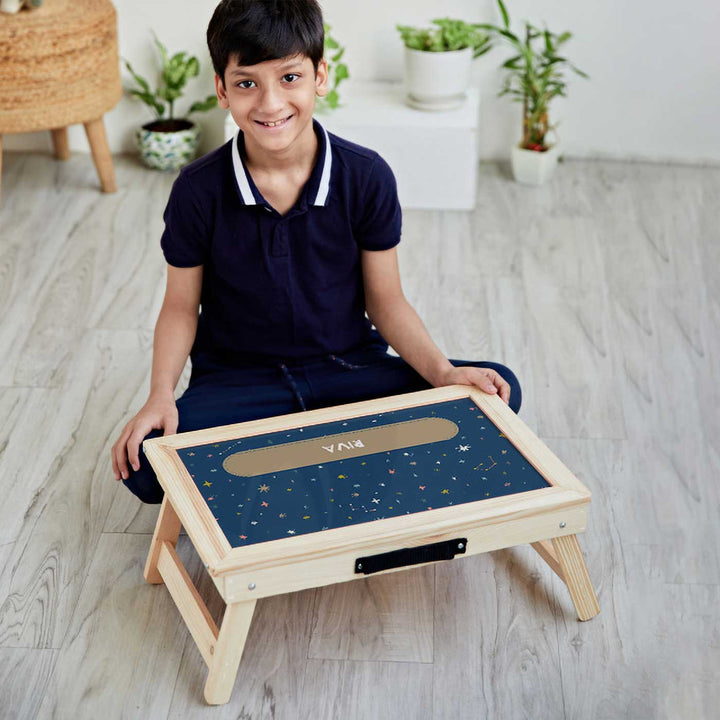 Personalized Twinkling Stars Theme Wooden Foldable Desk