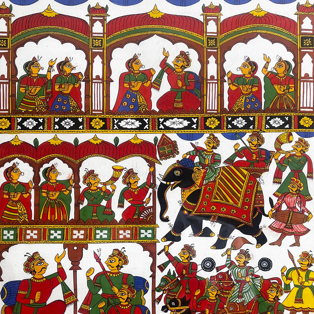 22 X 15 Inch | Marrige of Pabuji Paper Phad Painting