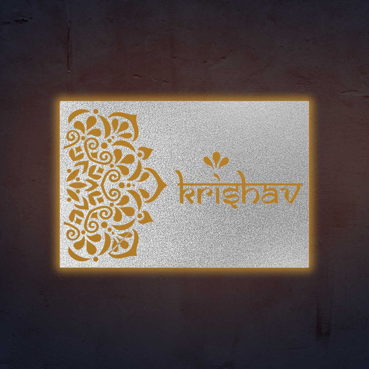 Personalized Laser Cut Rectangle Shaped Steel Name Plate