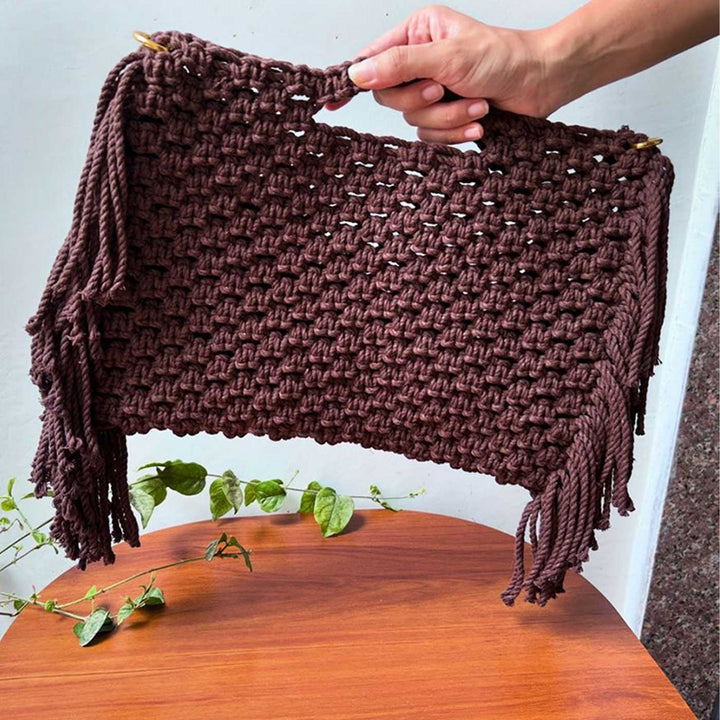 Handmade Macrame Fringe Bag