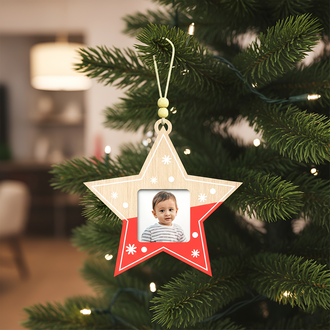 Photo Personalized Wooden Ornament For Christmas Tree Decoration