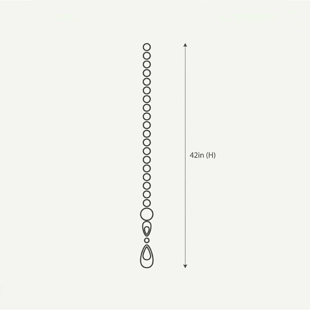 2 Pc | Peach Lotus Beaded Hanging With Pearl Tassels