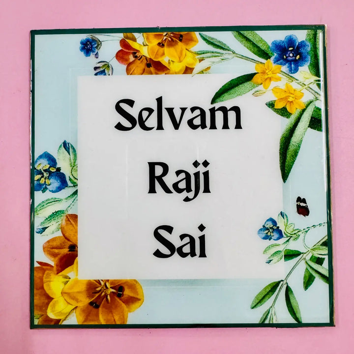 Personalized Flower Garden Theme Resin Name Plate