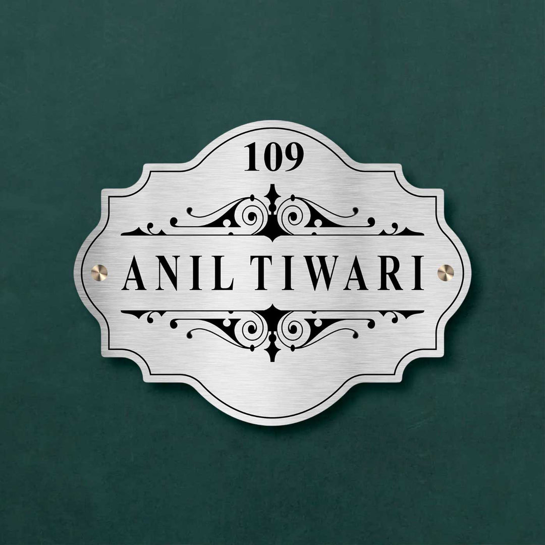 Personalized Weatherproof Elegant Stainless Steel Name Plate