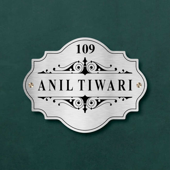 Personalized Weatherproof Elegant Stainless Steel Name Plate