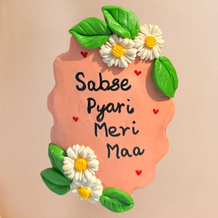 Pesonalized Hand-Painted Polymer Clay Floral Theme Ceramic Mug For Mothers