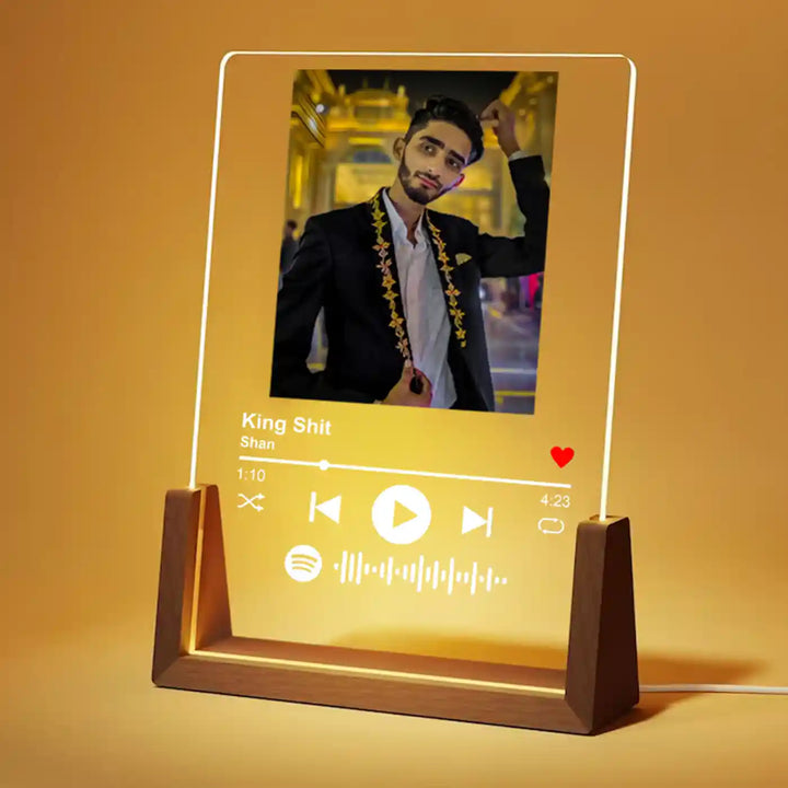 Photo Personalized Printed Music Player Theme Acrylic Table Lamp