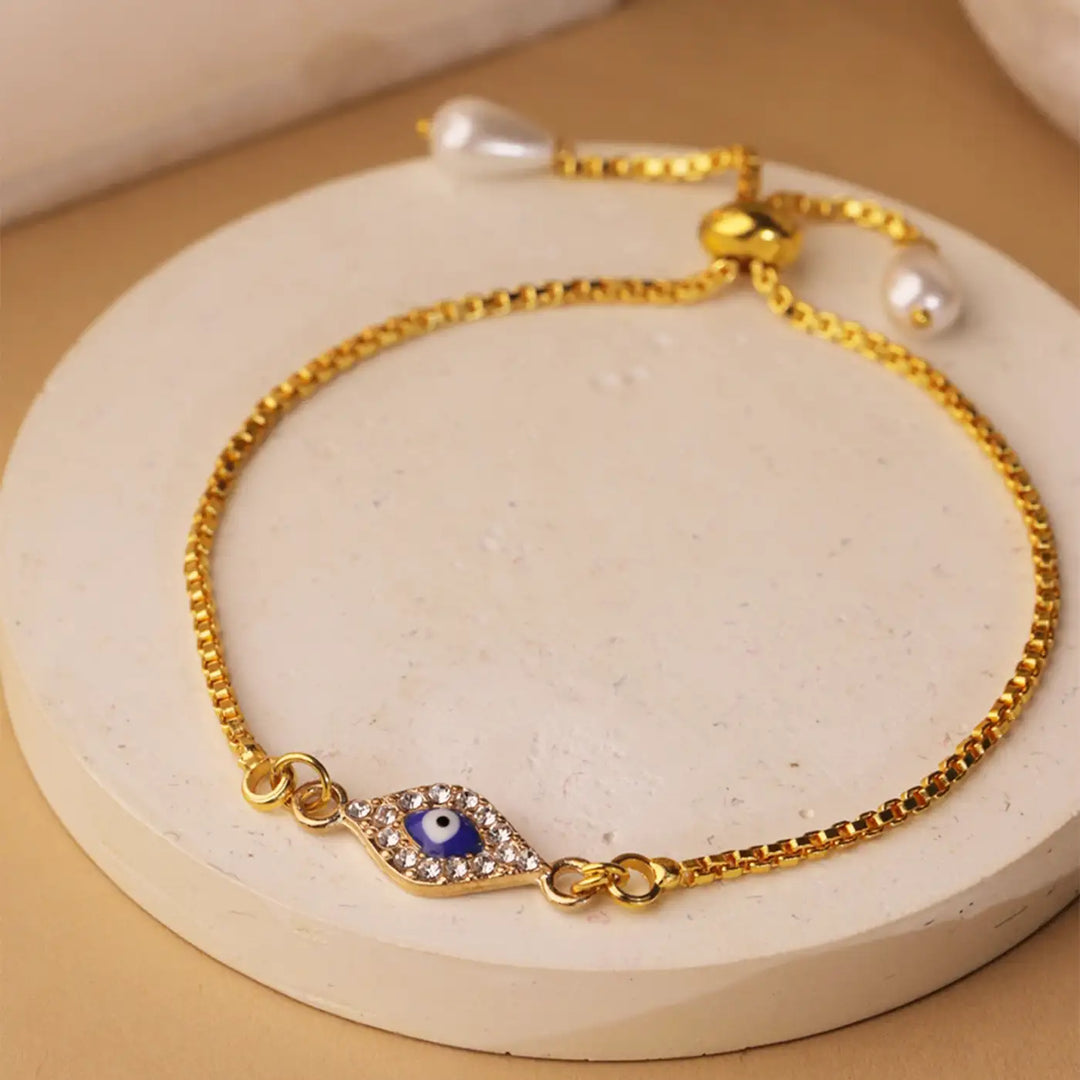 Handmade Evil Eye Bracelet Rakhi With Roli Chawal