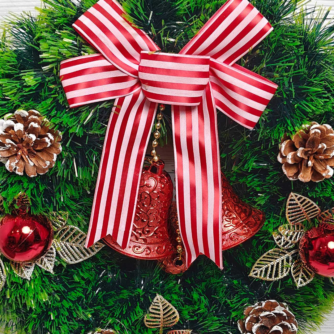 Handmade Candy Bell Plastic Wreath