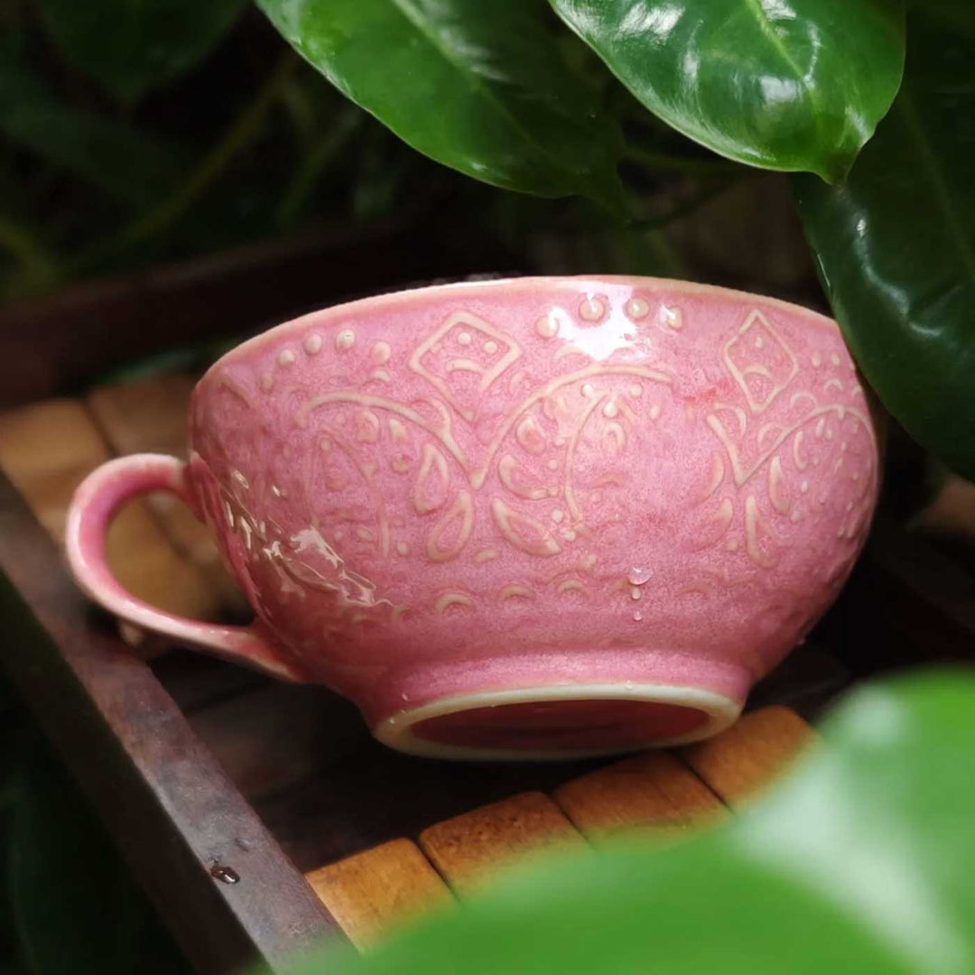 Handmade Embrose Cappuccino Ceramic Mug