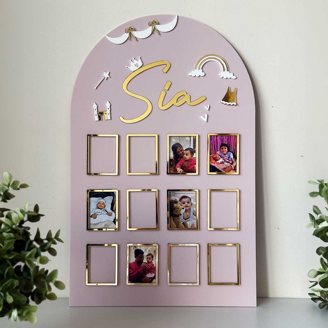 Photo Personalized MDF Wood One-Year Frame For Newborns