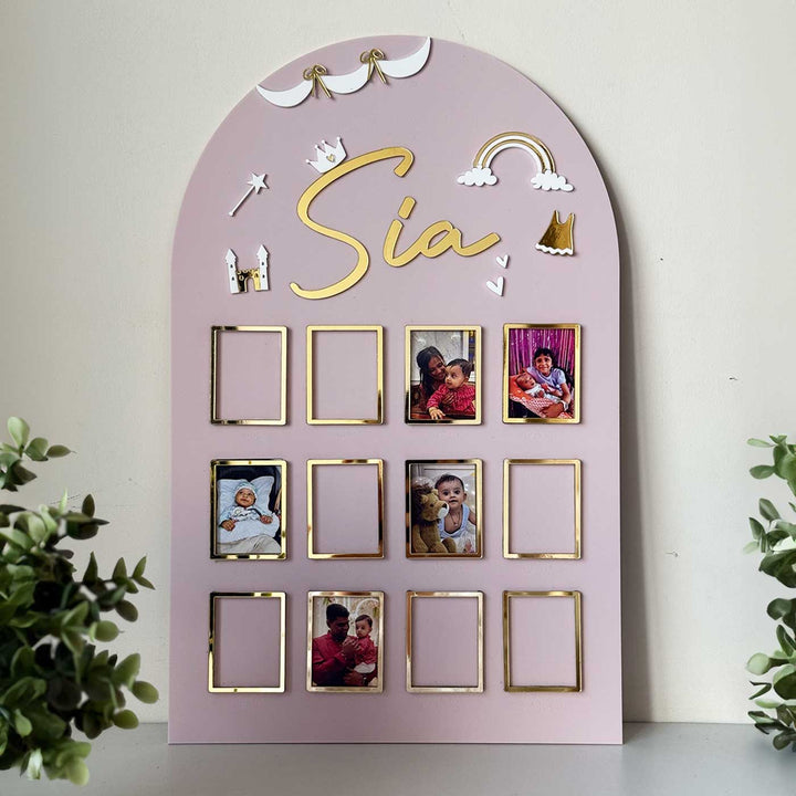 Photo Personalized MDF Wood One-Year Frame For Newborns