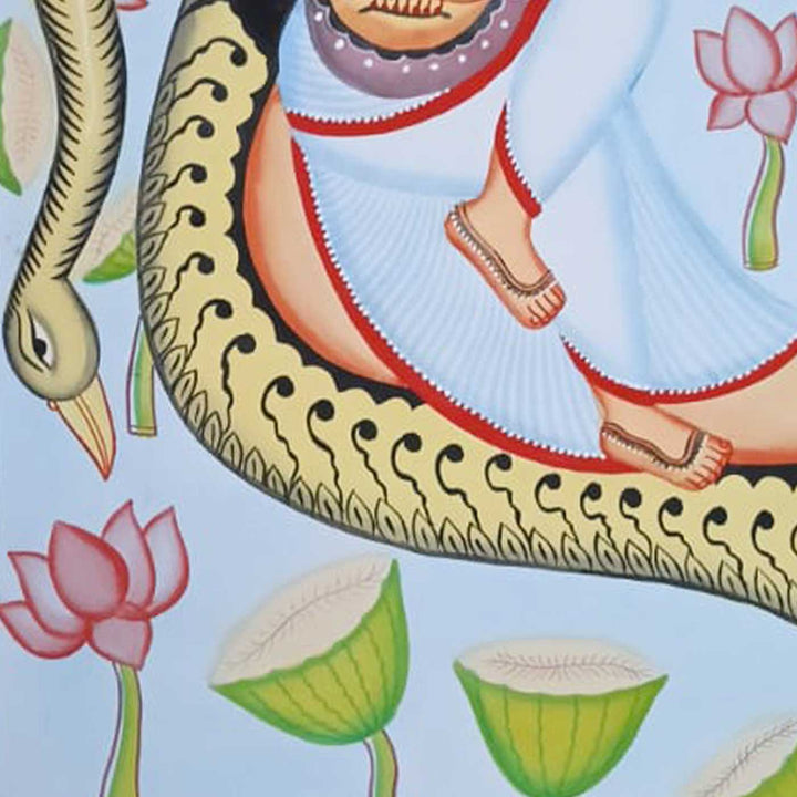 14 x 22 Inch | Melody in Bloom | Original Hand Painted Kalighat Painting | Natural Colors On Paper