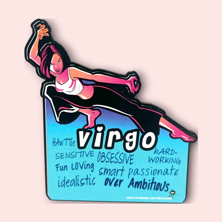 Printed Virgo Zodiac Sign MDF Wood Fridge Magnet
