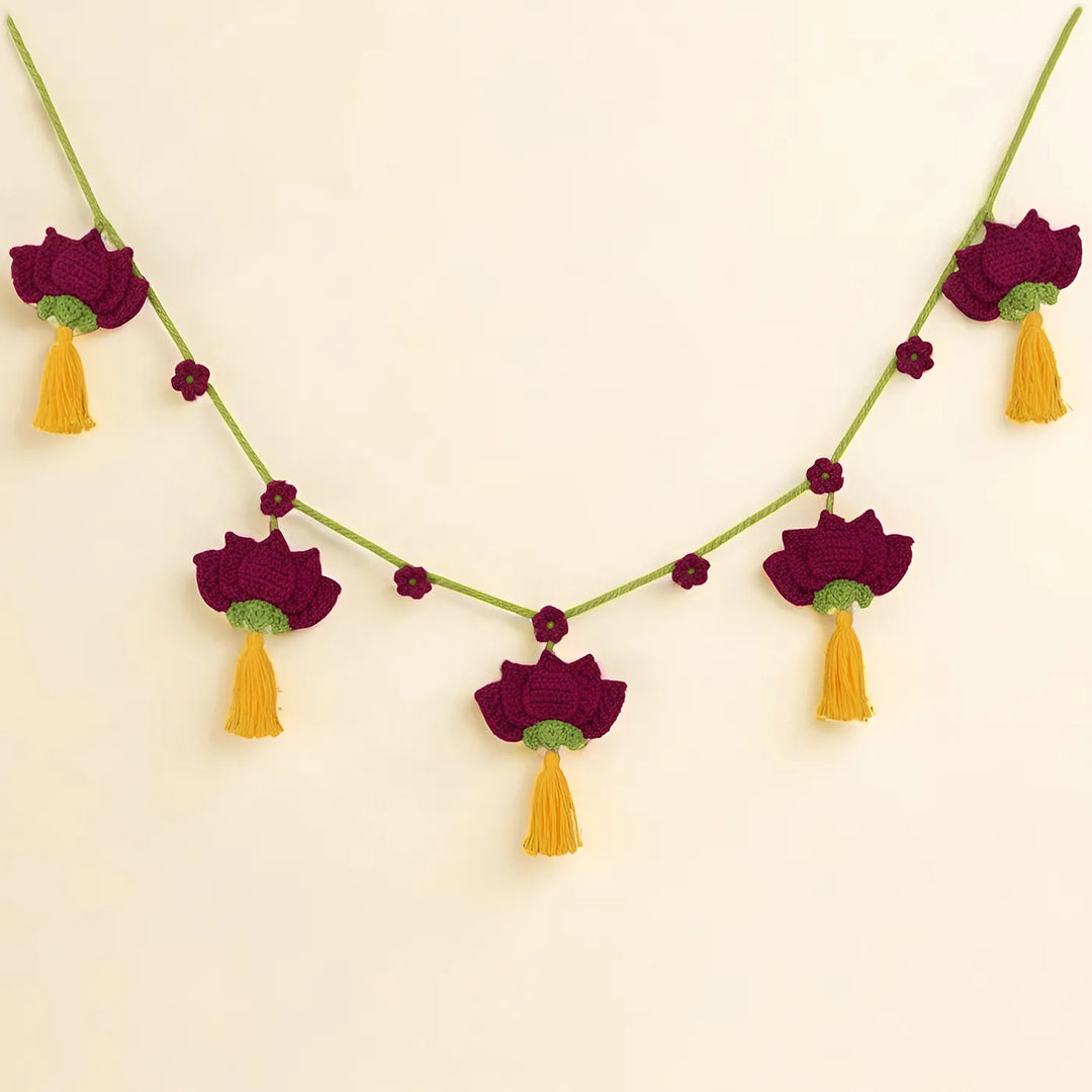42 Inch | Handmade Crochet Lotus Toran