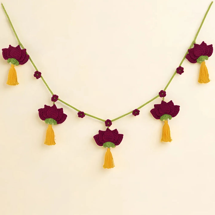 42 Inch | Handmade Crochet Lotus Toran