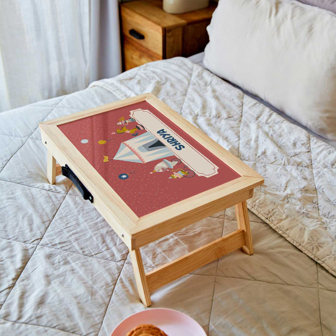 Personalized Animal Circus Theme Wooden Foldable Desk
