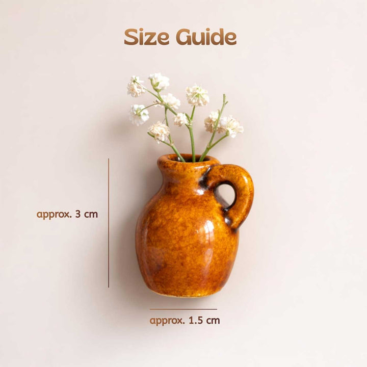 Set of 2 | Garden Whispers Mini Vase Porcelain Fridge Magnet