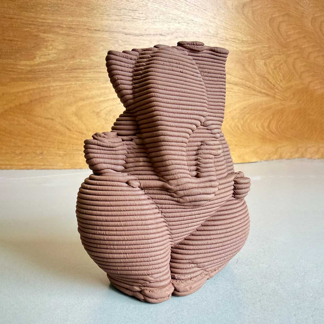 Handmade 3D Printed Ganpati Small Stoneware Sculpture