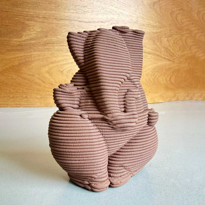 Handmade 3D Printed Ganpati Small Stoneware Sculpture