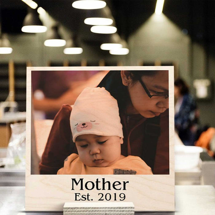 Photo Personalized Printed Mother's Milestone Theme Wooden Decorative Plaque