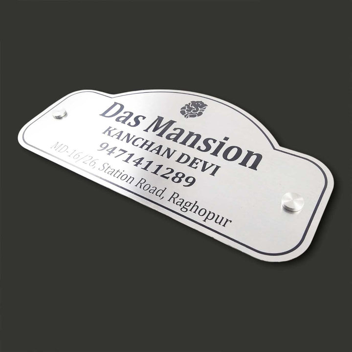 Personalized Engraved Ganesha Theme Stainless Steel Name Plate