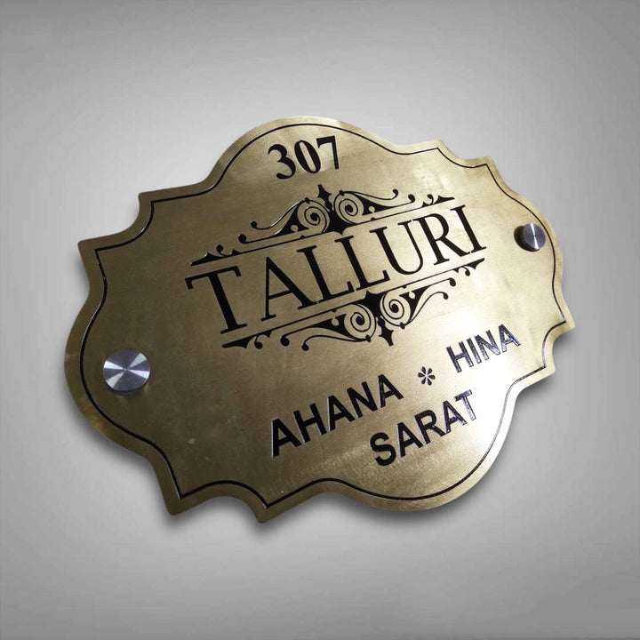 Personalized Weatherproof Modern Stainless Steel Name Plate