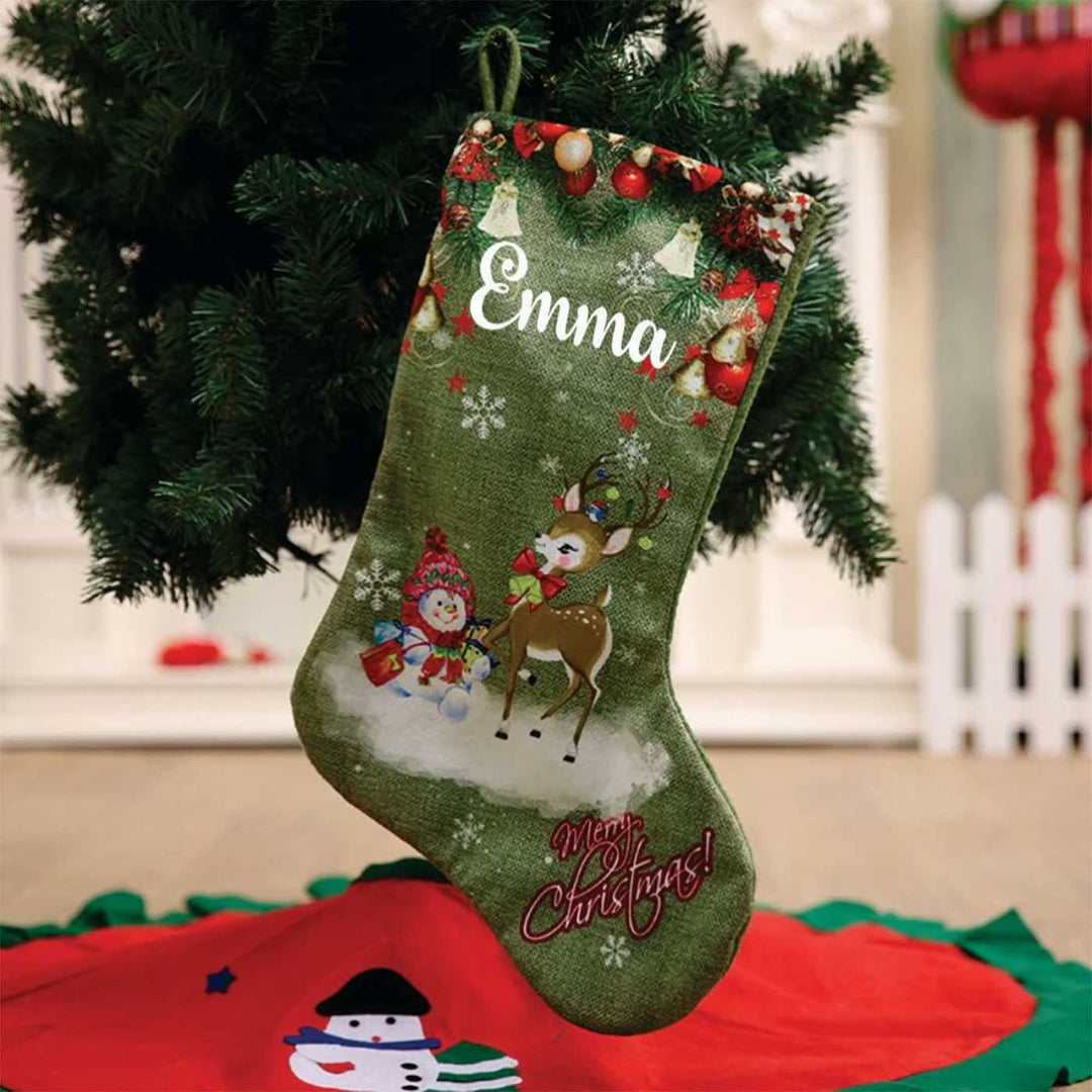 Personalized Snowman & Friends Felt Stockings For Christmas Decoration