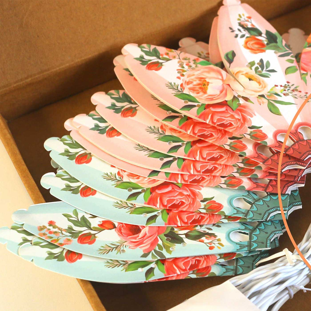 Handmade Floral Mini Hot Air Balloon DIY Paper Fairy Light