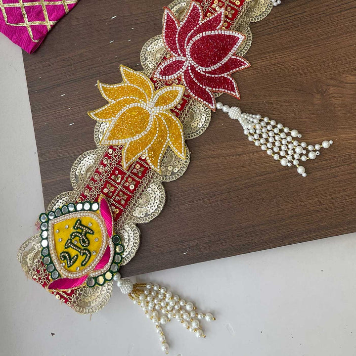 Handmade Beaded Ganesh Design Jute Toran