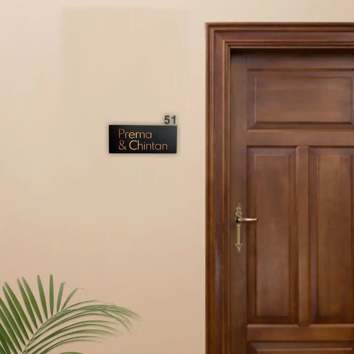 Personalized Minimal Design Metal Name Plate